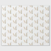 Monogramm Floral Geschenkpapier (Flach)