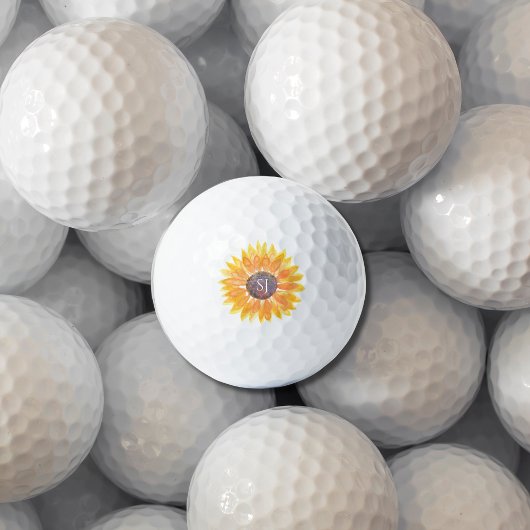 Monogramm Floral Golfball