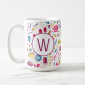 Monogramm Floral Kaffeetasse (Links)