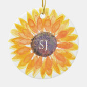 Monogramm Floral Keramik Ornament (Vorne)
