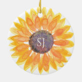 Monogramm Floral Keramik Ornament (Hinten)