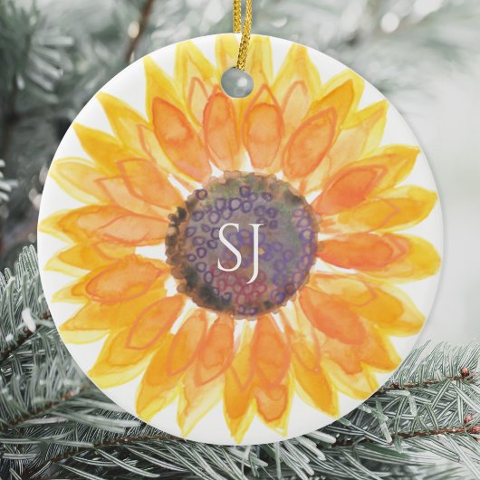 Monogramm Floral Keramik Ornament