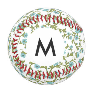 Monogramm Floral Muster 7 Baseball