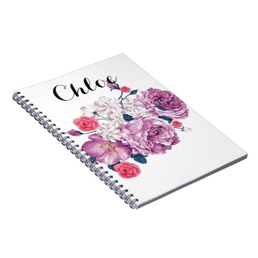 Monogramm floral notizblock (Rechte Seite)