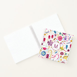 Monogramm Floral Notizblock