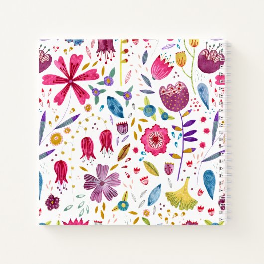 Monogramm Floral Notizblock (Rückseite)