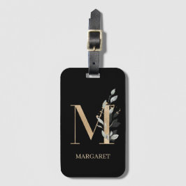 Monogramm Floral Personalisiert Gepäckanhänger