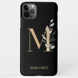 Monogramm Floral Personalisiert iPhone 11Pro Max Hülle