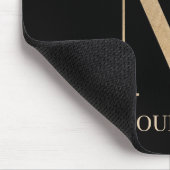 Monogramm Floral Personalisiert Mousepad (Ecke)