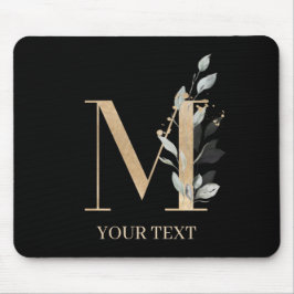 Monogramm Floral Personalisiert Mousepad