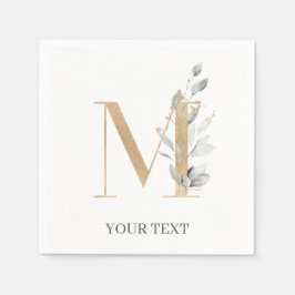 Monogramm Floral Personalisiert Serviette