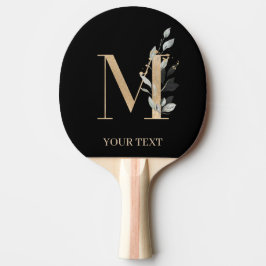 Monogramm Floral Personalisiert Tischtennis Schläger