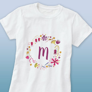 Monogramm Floral T-Shirt