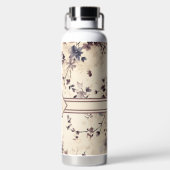 Monogramm Floral Trinkflasche (Rückseite)