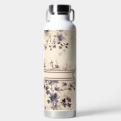 Monogramm Floral Trinkflasche (Vorderseite)