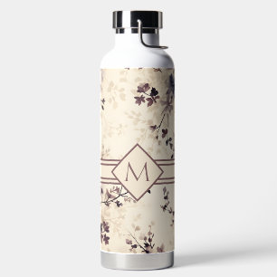 Monogramm Floral Trinkflasche