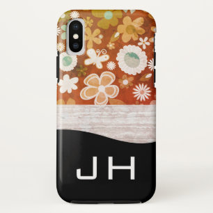 Monogramm Floral und Textur Case-Mate iPhone Hülle