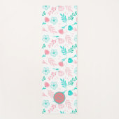 Monogramm Floral Yogamatte (Vorderseite)