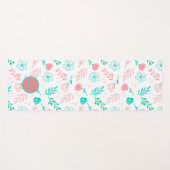 Monogramm Floral Yogamatte (Vorderseite (Horizontal))