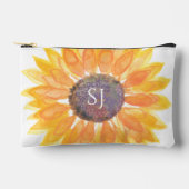 Monogramm Floral Zubehörtasche (Vorderseite)