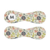 Monogramm floraler Hintergrund Baseball (Paneele)