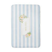 Monogramm florales Shabby Chic Pastellfarben Badematte (Vorderseite Vertikal)