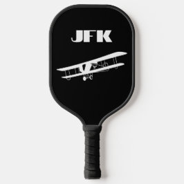 Monogramm Flugzeug, Luftfahrt, minimalistisch Pickleball Schläger