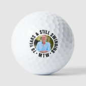 Monogramm-Foto 70. Geburtstag Golfball (Vorderseite)