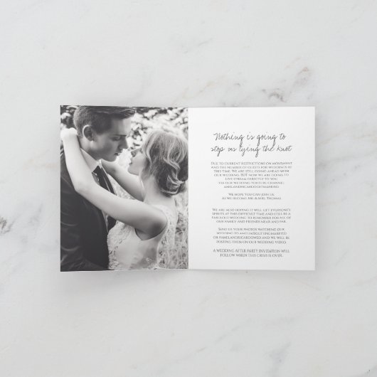 Monogramm Foto Ankündigung (Innenseite)