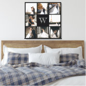 Monogramm Foto Collage Black Border Leinwanddruck (Insitu (Schlafzimmer))