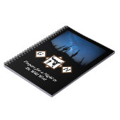 Monogramm-Foto der Bullskull-Silhouette Notizblock (Linke Seite)