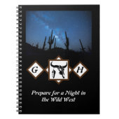 Monogramm-Foto der Bullskull-Silhouette Notizblock (Vorderseite)