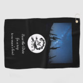 Monogramm-Foto der Schwarzen Skorpion-Silhouette Golfhandtuch (Horizontal)