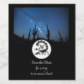 Monogramm-Foto der Schwarzen Skorpion-Silhouette Weinetikett (Einzelnes Label)