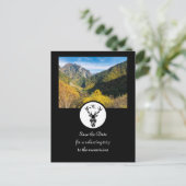 Monogramm-Foto der Silhouette Einladungspostkarte (Stehend Vorderseite)