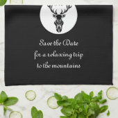 Monogramm-Foto der Silhouette Geschirrtuch (Gefaltet)