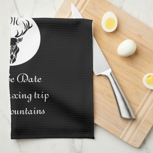 Monogramm-Foto der Silhouette Geschirrtuch (Viertel Falte)