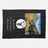 Monogramm-Foto der Silhouette Geschirrtuch (Horizontal)