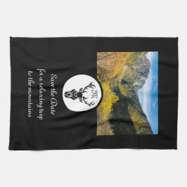 Monogramm-Foto der Silhouette Geschirrtuch