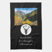 Monogramm-Foto der Silhouette Geschirrtuch (Vertikal)