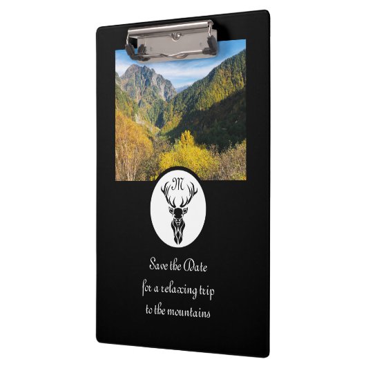 Monogramm-Foto der Silhouette Klemmbrett (Links)