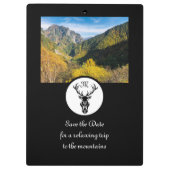 Monogramm-Foto der Silhouette Klemmbrett (Rückseite)