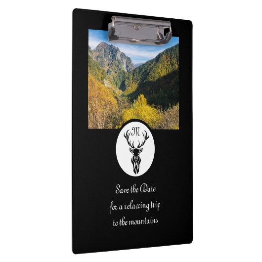 Monogramm-Foto der Silhouette Klemmbrett (Rechts)