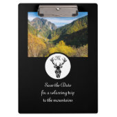 Monogramm-Foto der Silhouette Klemmbrett (Vorderseite)