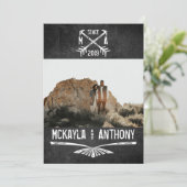 Monogramm-Foto der Verbindungspartei Einladung (Stehend Vorderseite)