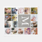 Monogramm-Foto Fleecedecke (Vorderseite (Horizontal))