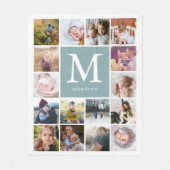 Monogramm-Foto Fleecedecke (Vorderseite)