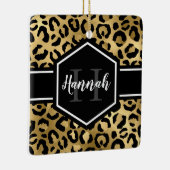 Monogramm-Foto für schwarze Leoparden Keramikornament (Rechts)
