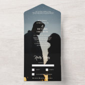 Monogramm-Foto-Hochzeit All In One Einladung (Innen)