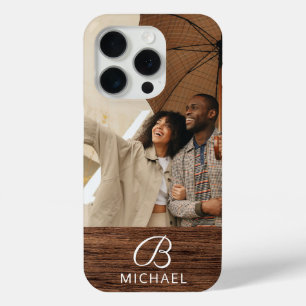 Monogramm-Foto-Holzkorn-Holz-Personalisierter Name Case-Mate iPhone Hülle